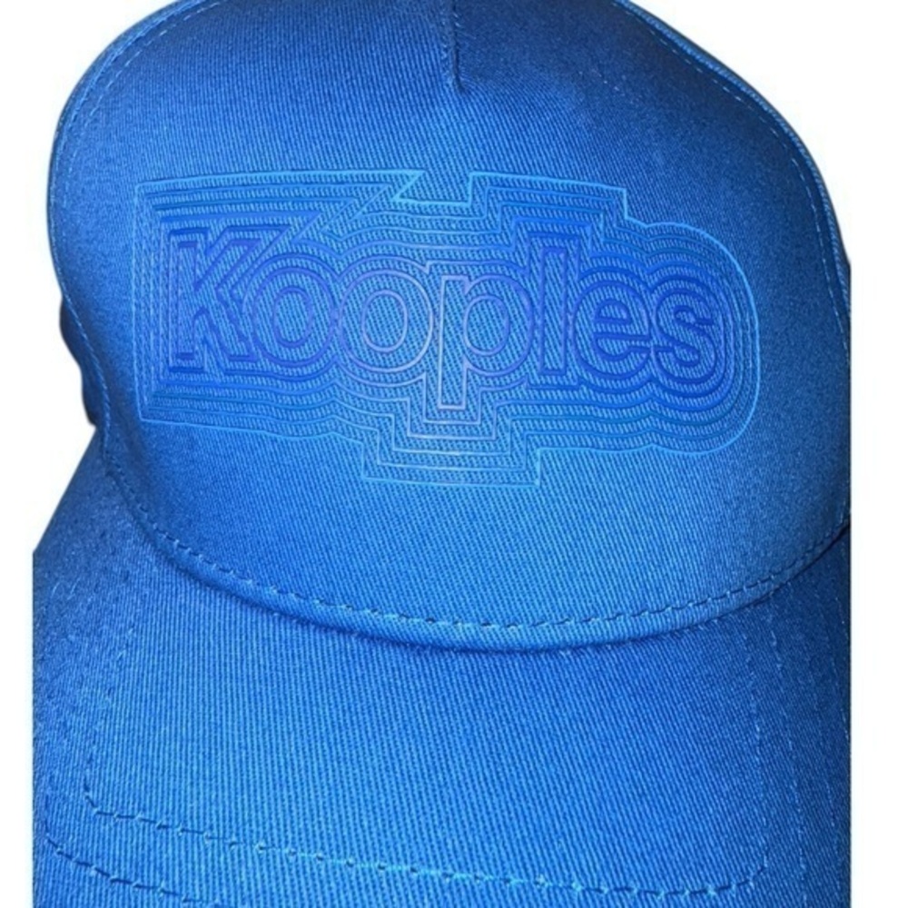 The Kooples Blue Cotton Logo Baseball Cap Adjustable Unisex One Size
